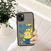 Cartoon Anime Yellow M-Minions Matte Translucent Phone Case For Iphone 16 ProMax 15 14 13 12 11 X XS PRO Plus