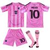 2025-26 Miami Home Pink No. 10 Messi Football Jersey Set Jersey 9 Suarez Grab the New Model