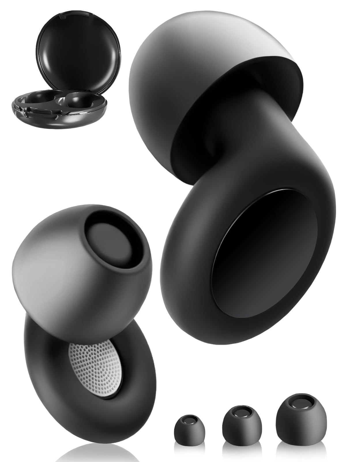 

goolish Sleeping by a Sleep Silicone Earplugs for Live Restful Convenient Eartips for and Studying Earplugs, Sound-Isolating, [Supervised Advisor] чёрный