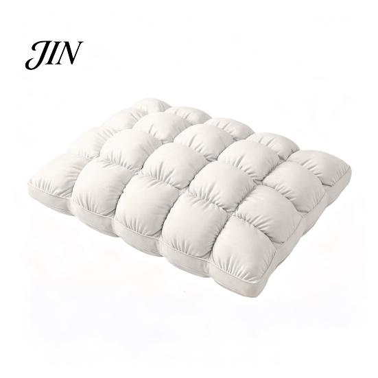 Comfortable Head Cushion Puff Cooling Pillow, Soft Breathable Quilted Sleeping Machine Yet Supportive Pillow Washable, Fluffy Cloud-like for Side And серый