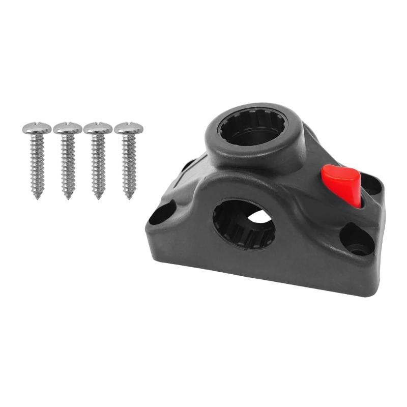 

360 Rotating Fishing Rod Holder Secure Lock Deck Mounting Bracket Kayak Boats Fishing Rod Base Easy to Installation