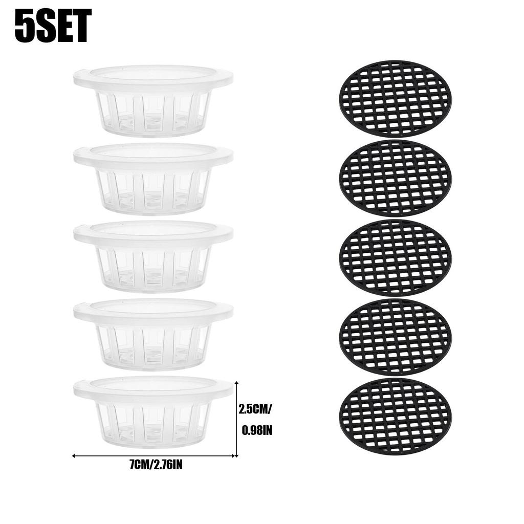 Hydroponic Plant Growing Container Transparent Planting Baskets Garden Slotted Cup Hydroponic Vegetable Planting Seedling Cups