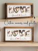 Custom LOVE Photo Wooden Frame Heart Picture Collage Plaque Wedding Engagement Anniversary Home Wall Decor Romantic KeepsakeGift