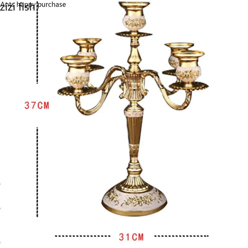 Metal Candle Holders Candlestick Holder Wedding Decorations Romantic Candlelight Dinner Candle Stand Home Decoration Accessorie