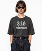 REBRENNER Dtg 316 Pigment Oversized Short Sleeve T-Shirt Charcoal