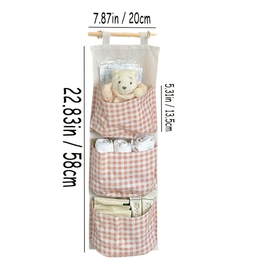 Розовая стойка-вешалка для сумок-органайзеров настенный холщовый органайзер для спальни многофункциональный для книг украшений и различных мелочей розовый 2140₽