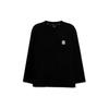MLB New York Yankees Logo Embroidered Crew Neck Pullover Long Sleeve T-Shirt Unisex Tops Black 3ATSB0131-50BKS
