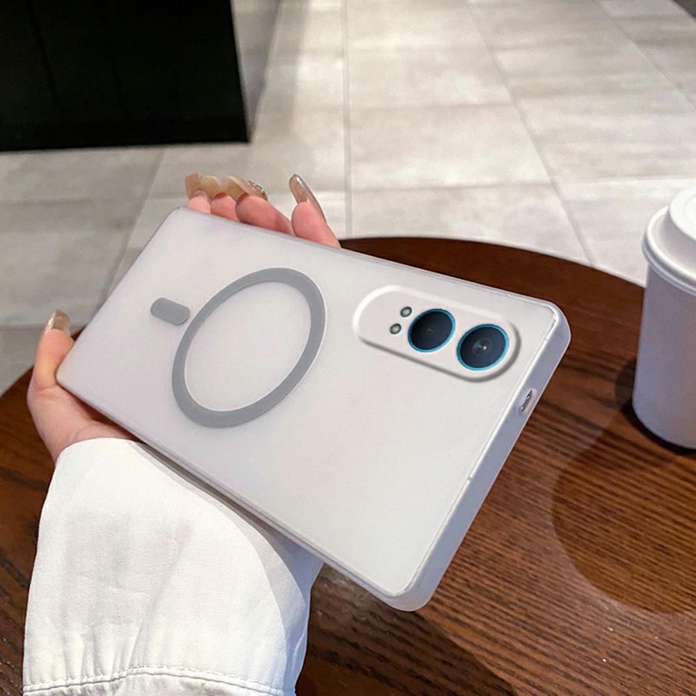 

Для OnePlus Nord CE4 Lite 5G Магнітний чохол Сумісний з MagSafe Матовий ПК Чохол для телефону із захистом об єктива камери Titanium Grey