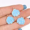 10Pcs Fashion Tortoise Shape Pendant Gold Colour Alloy Charm Jewelry Making Cartoon Sea Turtle Necklace Keychain DIY Accessories
