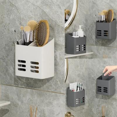 Bathroom Shelf Makeup Storage Organizer No Drill Toilet Shelves Wall Mount Skin Care Product Rack Bathroom Accessories