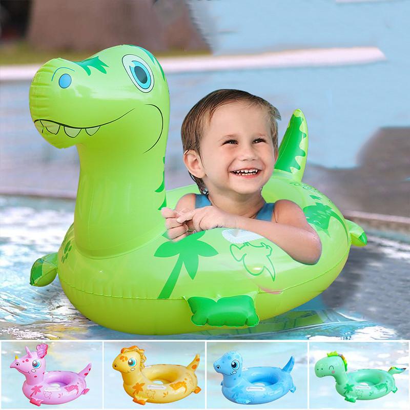 Children's Thickened Inflatable Dinosaur Seat Ring For Swimming Eco-friendly Pvc Material