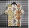 Vintage Men's T-Shirt Easy Race Print, Short Sleeve Summer Round Neck Streetwear Loose Transparent