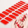 Hot Sell Custom Logo HEMA-Free Gel Polish Nail Stickers New Solid Color Styles Semi Cured Gel Nail Wraps 20 Gel Nail Strips