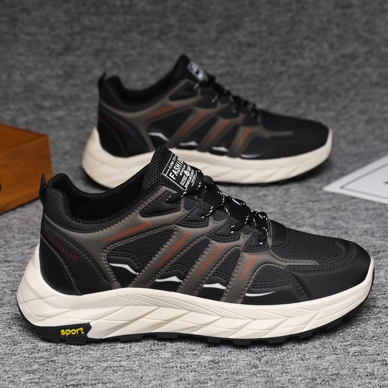 Summer Men's Low-top Men's Sports Shoes Thick-soled Breathable Mesh Fashion Casual Shoes Running Shoes