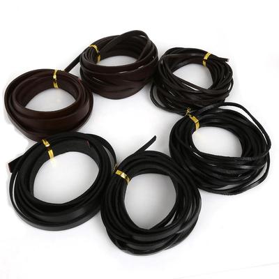 2 Meters High Quality Genuine Leather Cord Flat Strand Cow Leather Rope For Handmade Necklace Bracelets DIY Jewelry