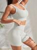 Bezešvá souprava na jógu Gymnastika s šortkami Crop Top Sexy podprsenka Dámské kalhoty 2dílná sada Běžecké oblečení na cvičení Fitness oblečení