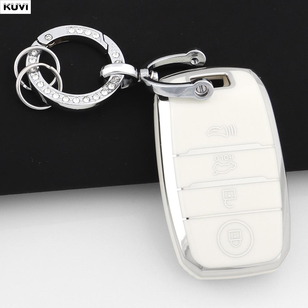 TPU Car Smart Key Case Cover Fob Keychain For 3 4 Buttons Kia Sportage Cerato Optima K2 K3 K4 K5 RIO Picanto Soul Sorento Sedona