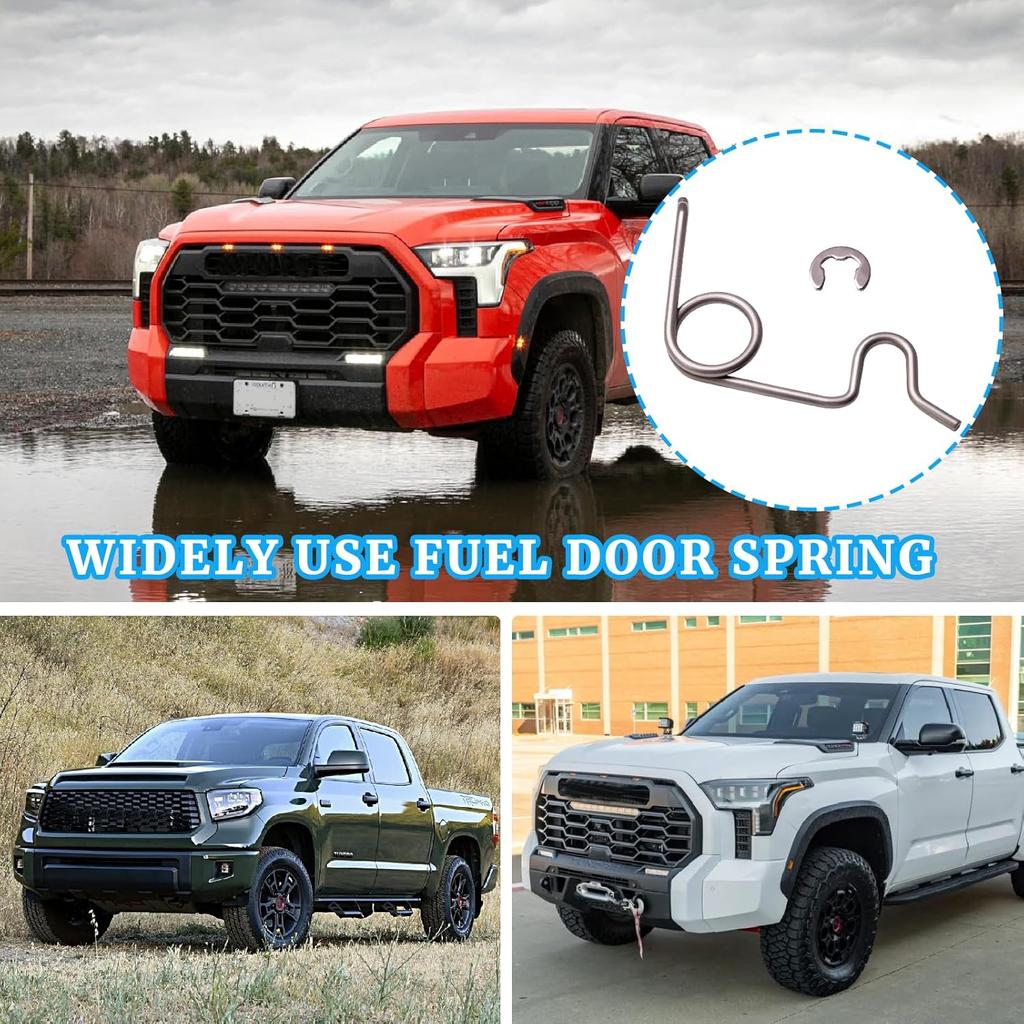 Fuel Door Pocket Spring Fit for 2007- Toyota Tundra 77305-0C050 77305-0C060 Automotive Replacement Fuel System Equipment Stainless Steel Gas Tank