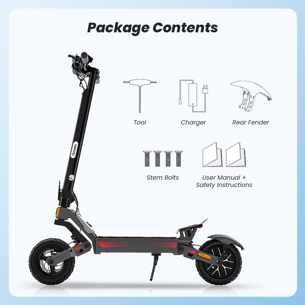 iScooter IF1 Nessun ABE Scooter Elettrico Fuoristrada Batteria 48V10Ah Motore 1200W Ruote da 10 Pollici Fuoristrada Autonomia 50KM Carico 150KG E-Scooter