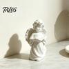 Desktop Ornament, Angel Design Sculpture with Curly Hair Texture And Layered Wings, 3D Printed Decorative Figurine for Study Room Bedroom Decor