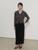 GENERALIDEA Minimal H-Line Long Skirt [Black] / Wbe1L13505
