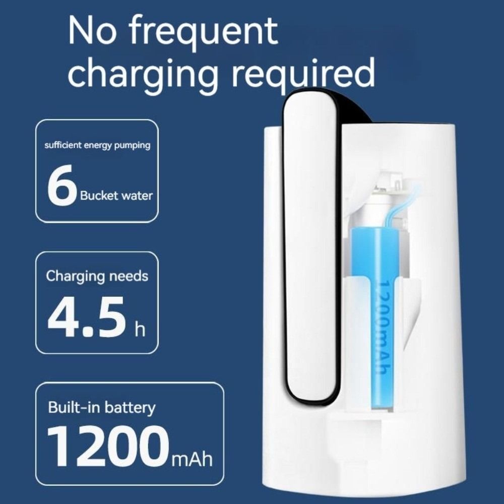 Touch Button Electric Water Extractor Silicone Hose Automatic Water Press Kitchen