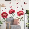 Creative Flower Butterfly Wall Stickers Self-Adhesive Decal for Bedroom Living Room Study Home Decor