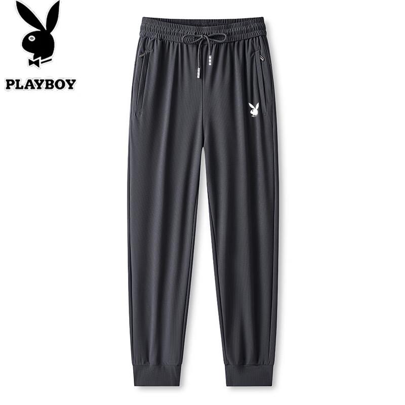 

Playboy Men s Summer Ice Silk Quick-Dry Casual Pants 3XL