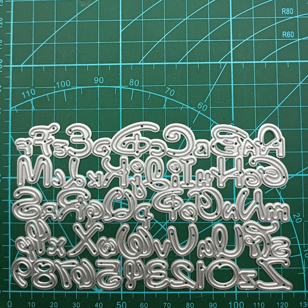 Number & Letter Die Cuts Letters Embossing Cutting Dies DIY Scrapbooking Stencil Template for Kids Birthday Card Making
