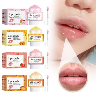Esfoliante labial, esfoliante e hidratante, cuidados labiais para lábios macios e rachados, cuidados para lábios secos e rachados 30g