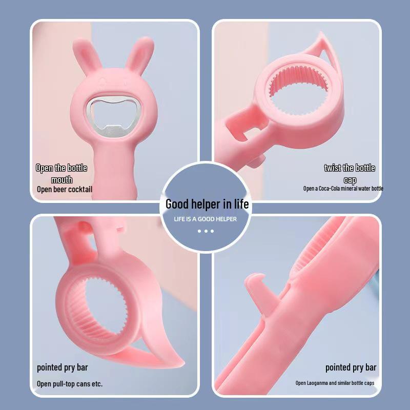 Little Bear & Rabbit Multifunctional 4-in-1 Creative Bottle & Can Opener