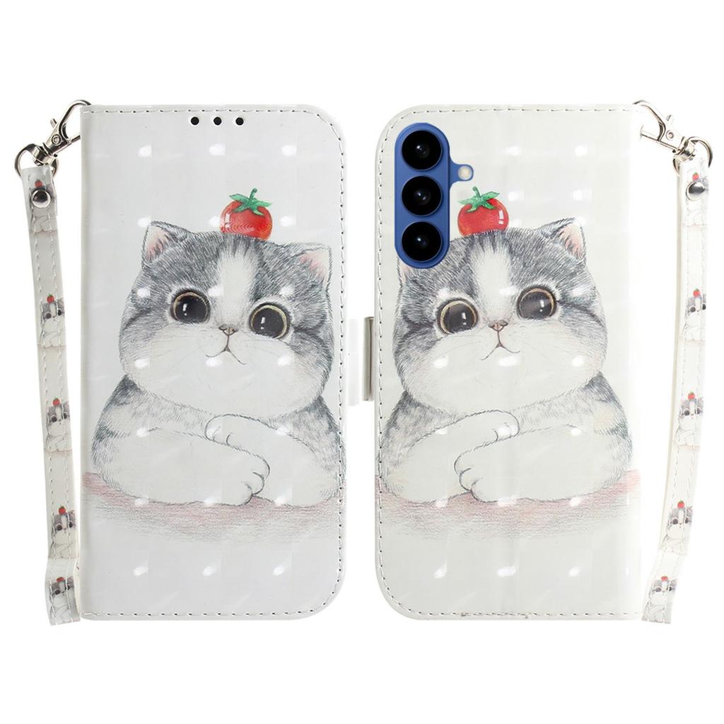 For Samsung Galaxy A57 5G Case Pattern Printing Leather Wallet Phone Cover with Wrist Strap