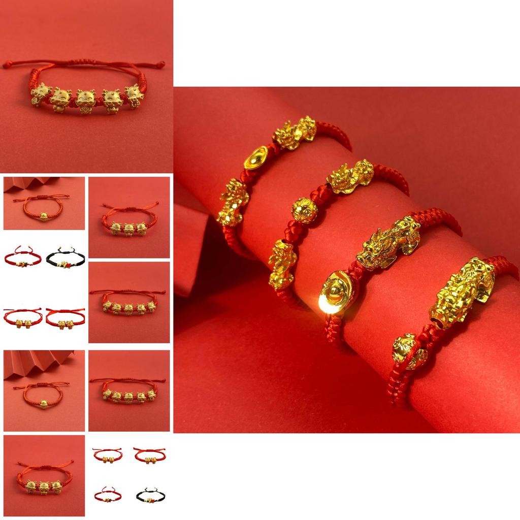 2024 New Dragon Year Lucky Dragon Red Rope Bracelet For Couples Bring Good Luck With This Stylish Alloy Bracelet