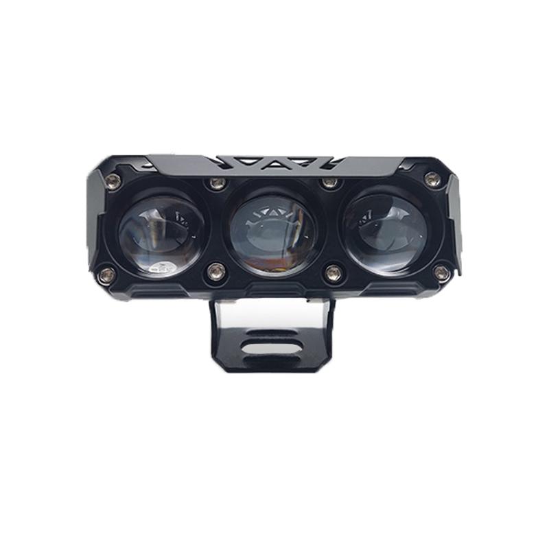 New Motorcycle Three-eye LED Spotlight, Electric Vehicle Modified Light, Motorcycle Waterproof Headlight, External Spotlight