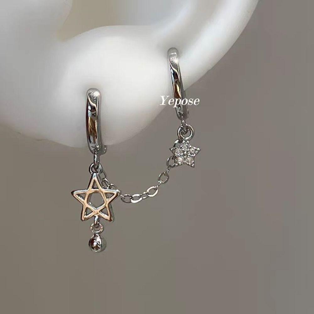 Star Ear Bone Chain Alloy Bone Nail Trendy Piercing Earrings  Girls