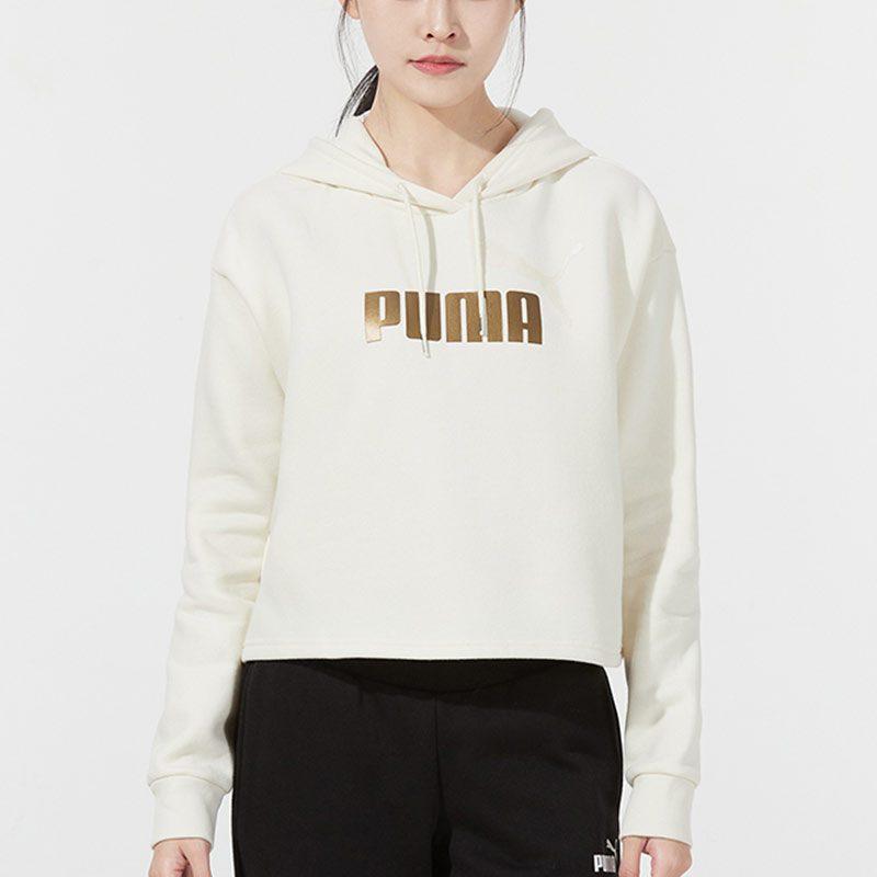 PUMA Sweatshirts Women's White Hooded Thickened Regular 847673-73