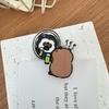 1pc Cartoon Acrylic Clip Girl Small Clips Decoration Photo Student Stationery Paper Folder Clip Snacks Sealing Clip