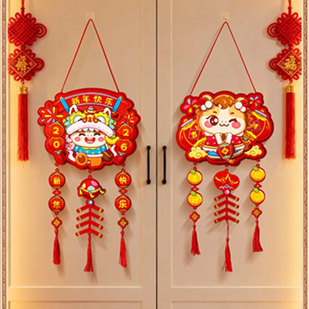 Traditional New Year Wall Pendants Handmade Fu Hanging Ornament  Spring Festival