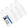 Transparent Rigid Lockable Badge Holder Vertical Horizontal Plastic Card Holder [Pack 4] ID Card Loyalty Card Phonillico®