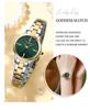 CURREN 9094 Women's Waterproof Quartz Watch: Stainless Steel Strap, Korean Style with Rhinestone Accents.