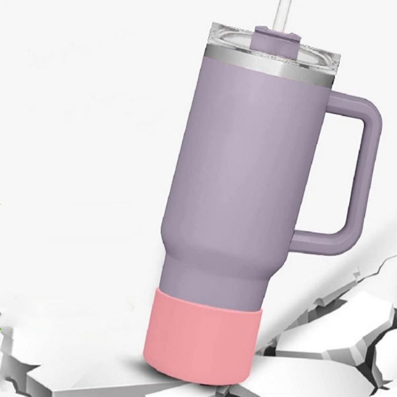 7.5cm Silicone Cup Protective Sleeve Cushion Non-Slip Water Bottle Bottom Base Cover for 32oz-40oz Insulated Cups Accessories