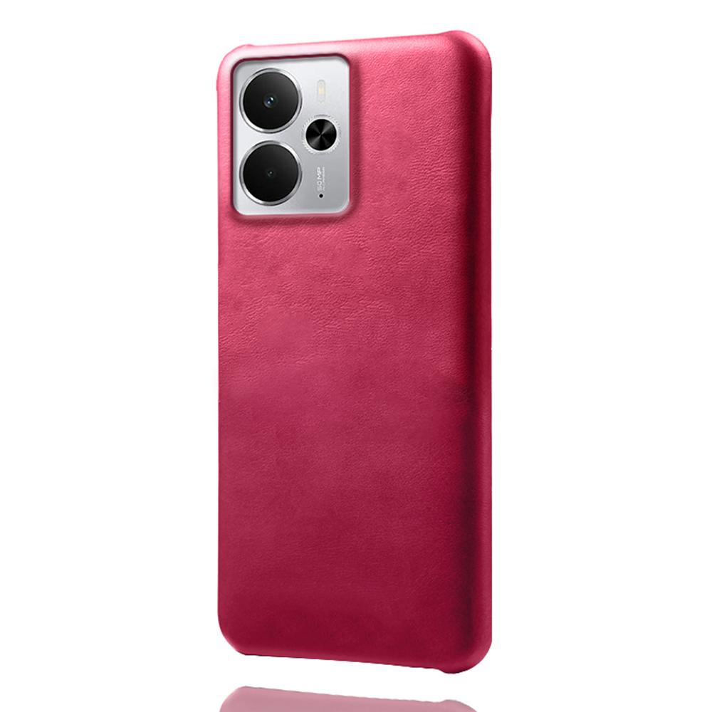For Realme 14 5G Case Calf Texture PU Leather Hard PC Protective Phone Cover