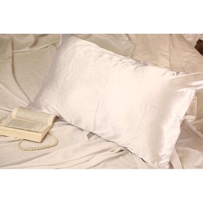 Solid Color Imitation Silk Pillowcase - Ice Silk Feel Satin Cushion Cover