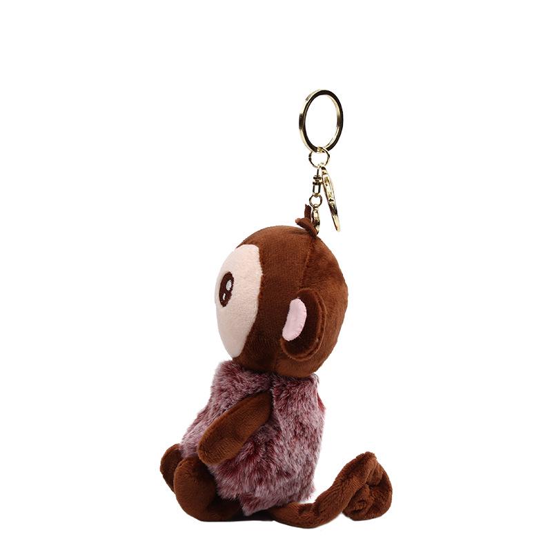 Scented Fuzzy Monkey Plush Toy Doll with Pendant for Bags