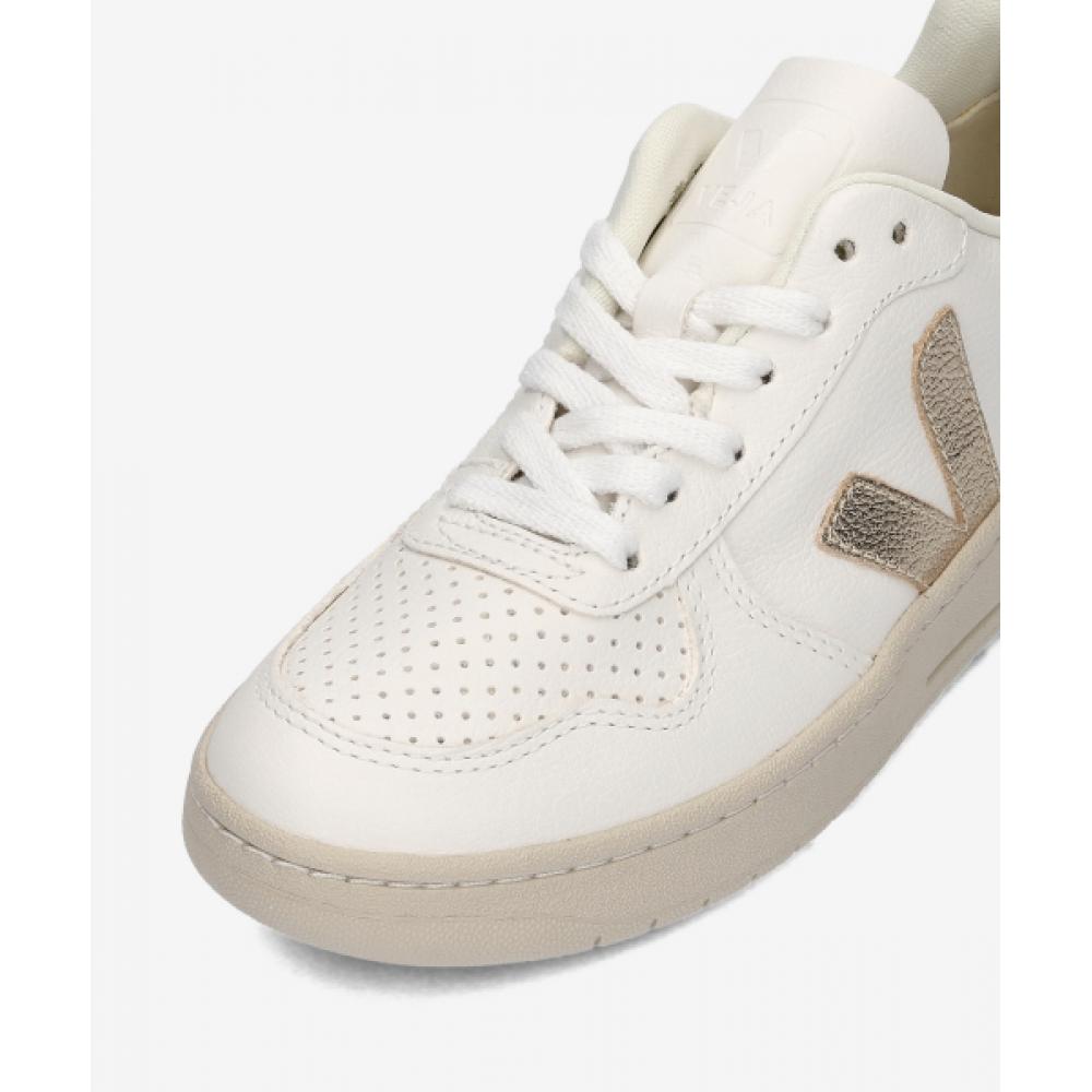 Veja Public V10 Leather Sneakers   White  Platin  Vx0502935