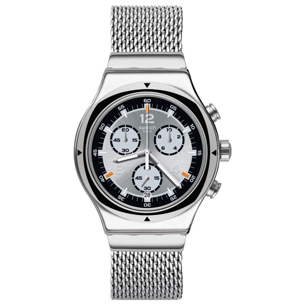 

[Swatch] Новые часы Irony Chrono TV TIME YVS453MB мужские, обычные, импортные, серые
