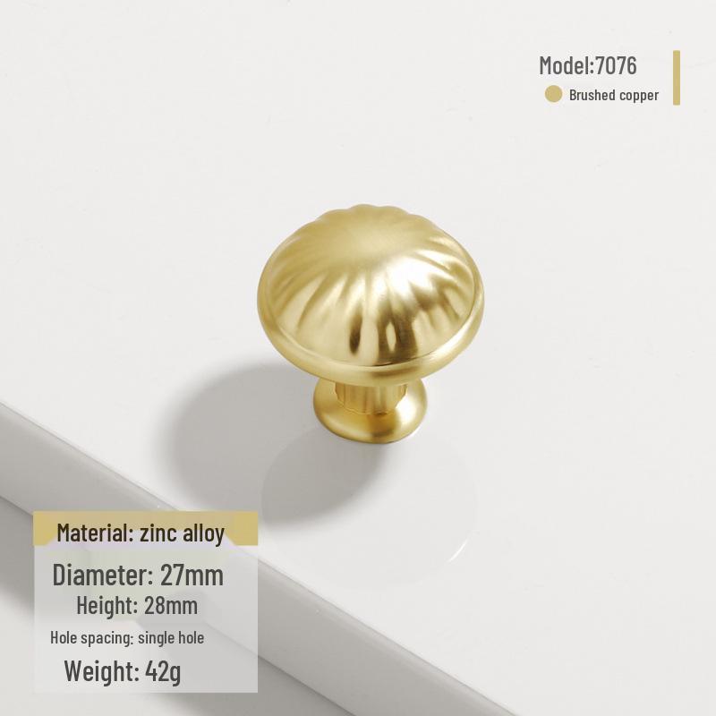 French Modern Gold Zinc Alloy Cabinet Handle