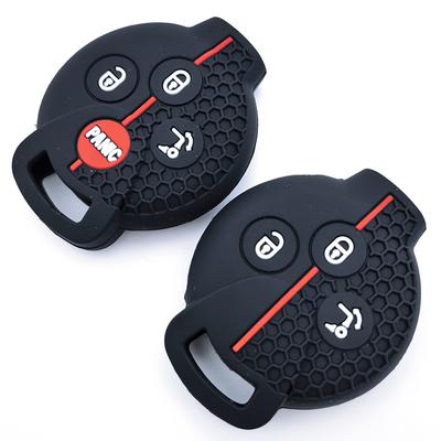 3/4 Buttons Silicone Car Key Case Cover For Benz Smart 450 City Coupe Cabrio Crossblade Fortwo Roadster K For Benz Brabus 451