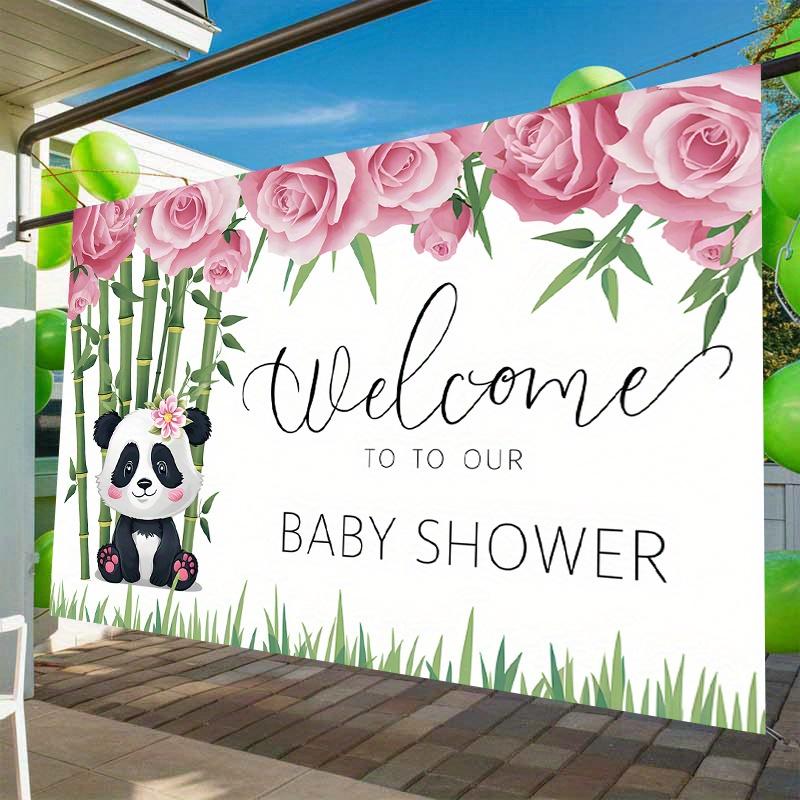 1Pcs Panda Bamboo Pink Roses Decoration Background Backdrop Decorations For Photo Studio Photo Booth Party