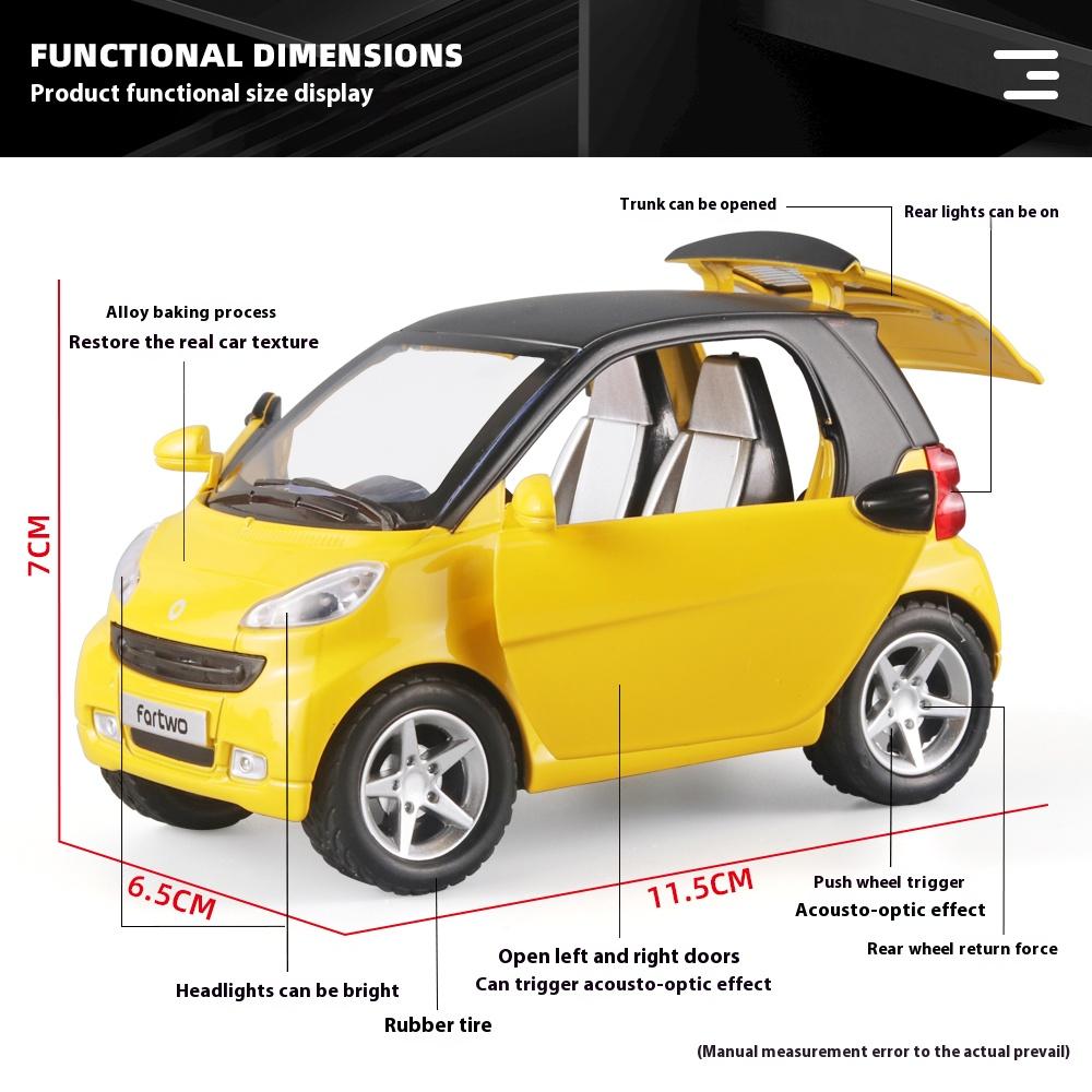 1:32 Mini Version Smart Alloy Children'S Toy Car Boy Cute Car Model With Simulated Sound And Light, Door Opening